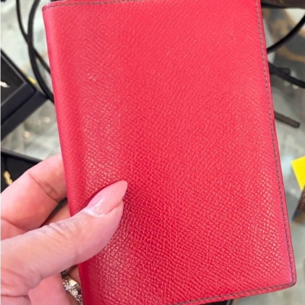 Hermes Red Leather Agenda